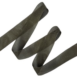 Окантовочная лента-бейка, цвет Тёмно-Серый 22мм (на отрез)  в Волжском