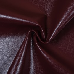 Ткань Дерматин (Кожзам) для мебели, цвет Бордовый (на отрез)  в Волжском