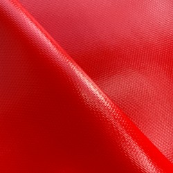 Тентовый материал ПВХ 600 гр/м2 плотная, Красный (Ширина 150см), на отрез  в Волжском, 600 г/м2, 1189 руб