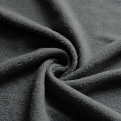 Ткань Флис Односторонний 130 гр/м2, цвет Серый (на отрез)  в Волжском
