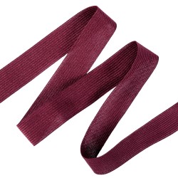 Окантовочная лента-бейка, цвет Бордовый 22мм (на отрез)  в Волжском
