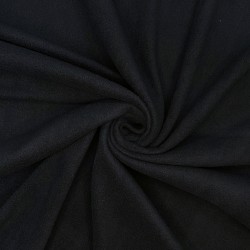 Ткань Флис Односторонний 130 гр/м2, цвет Черный (на отрез)  в Волжском