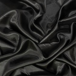 Ткань Атлас-сатин, цвет Черный (на отрез)  в Волжском