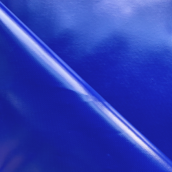 Ткань ПВХ 450 гр/м2, Синий (Ширина 160см), на отрез  в Волжском