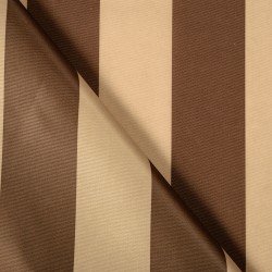 Ткань Оксфорд 300D PU, Бежево-Коричневая полоска (на отрез)  в Волжском
