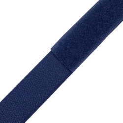 Контактная лента 25мм цвет Тёмно-Синий (Велькро-липучка), на отрез  в Волжском