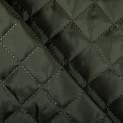 Стеганая подкладочная ткань с синтепоном (100гр/м2), цвет Хаки (на отрез)  в Волжском
